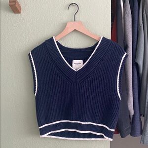 Abercrombie & Fitch Navy Blue Knit Tank Top